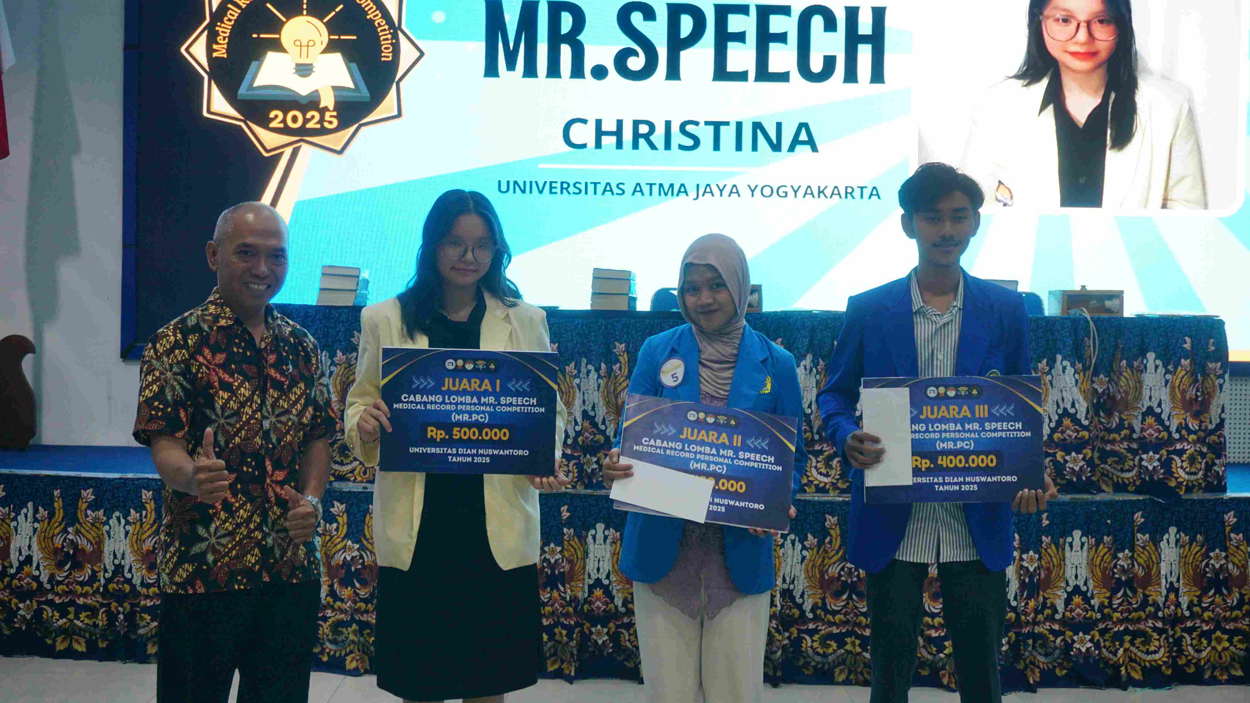 Pengumuman Juara Lomba Speech 